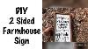 Diy 2 Sided Farmhouse Sign Fall U0026 Christmas