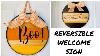 Diy Welcome Sign Reversible Wood Round Diy Wood Round Diy Reversible Welcome Sign