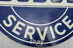 Dodge Approved Service Porcelain Enamel Sign 30inches Double Sided