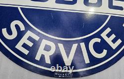 Dodge Approved Service Porcelain Enamel Sign 30inches Double Sided