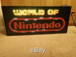 Double SIded World of Nintendo Fiber Optic Sign M36A