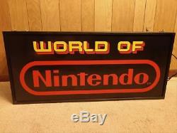 Double SIded World of Nintendo Fiber Optic Sign M36A