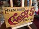 Double-sided 15 3/4 Eisenlohr's Cinco's Cigar Tin Advertising Sign See Video