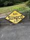 Double Sided 4'x6' Porcelain Sunoco Sign 1940's