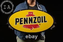 Double-Sided Aluminum Pennzoil Sign