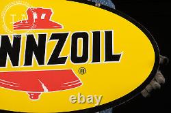 Double-Sided Aluminum Pennzoil Sign