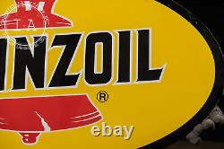 Double-Sided Aluminum Pennzoil Sign