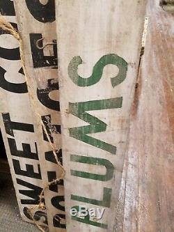Double Sided Antique American Produce Stand Advertising Trade Sign