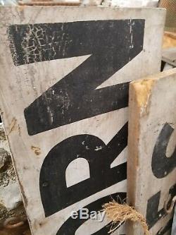 Double Sided Antique American Produce Stand Advertising Trade Sign