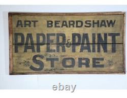 Double Sided Antique American Trade Sign Paint & Paper Store