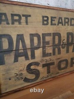 Double Sided Antique American Trade Sign Paint & Paper Store