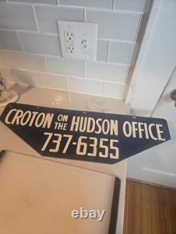 Double Sided Croton On The HUDSON METAL Enamel SIGN