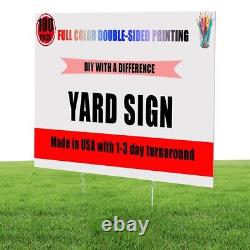 Double Sided Custom Yard Sign (100-Unit) 24x18 Custom Personalized Lawn Sign