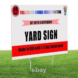 Double Sided Custom Yard Sign (50-Unit) 24x18 Custom Personalized Lawn Sign