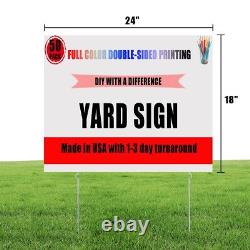 Double Sided Custom Yard Sign (50-Unit) 24x18 Custom Personalized Lawn Sign