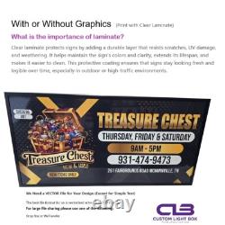 Double-Sided Heavy Duty EXTRUDED ALUMINIUM LED Lightbox Sign 24'' to 120''x10'