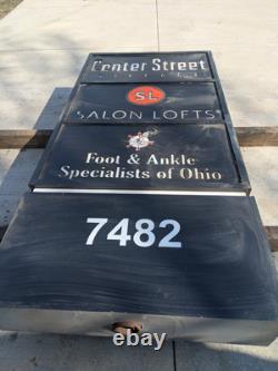 Double-Sided Monument Sign for Multiple Tenants Customizable Design. 72x108x12