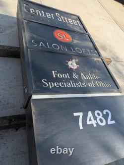 Double-Sided Monument Sign for Multiple Tenants Customizable Design. 72x108x12