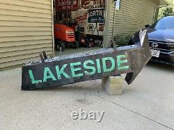 Double Sided Neon Arrow Sign Lakeside Cabin Resort Lake House Bar Garage Rare