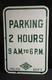 Double Sided Porcelain Sign Police Dept California State Auto Asso Parking Hours