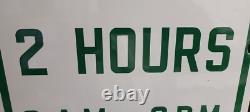 Double Sided Porcelain Sign Police Dept California State Auto Asso PARKING Hours