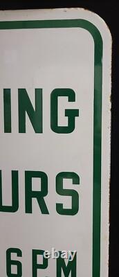 Double Sided Porcelain Sign Police Dept California State Auto Asso PARKING Hours