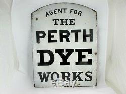 Double Sided Scottish Enamel Advertising Sign For Dyers, C 1890's