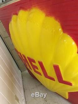 Double Sided Shell Sign In Frame 61 1/2 X 59 1/2