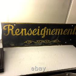 Double sided French Sign Renseignements (Information)