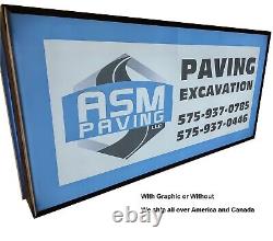 Double sided OUTDOOR LED LIGHTBOX SIGN, 24x72x10'' With GRAPHIC & LAMINATE