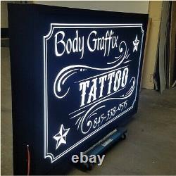 Double sided OUTDOOR LED LIGHTBOX SIGN, Signs 24x72x10'' Extruded Aluminum