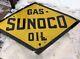 Double Sided Porcelain Diamond Sunoco Gas Sign