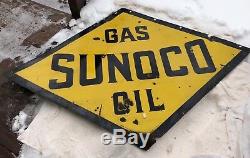 Double sided Porcelain Diamond Sunoco Gas Sign