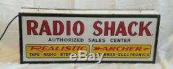 Double sided illuminated Radio Shack Sign