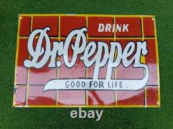 Dr. Pepper Porcelain Advertising Sign 36'' Inches Double Sided
