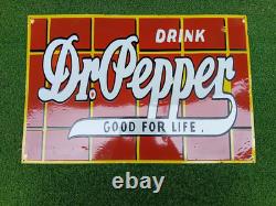 Dr. Pepper Porcelain Advertising Sign 36'' Inches Double Sided