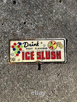 Drink Fruit Flavored Ice Slush Metal Sign Double-Sided