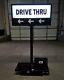 Drive Thru Sign, Directional Lightbox Signs, Enter & Exit, Parking