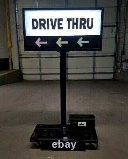 Drive Thru Sign, Directional Lightbox signs, Enter & Exit, Parking