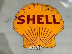 Dual Sided 4ft Porcelain Shell Gas Sign