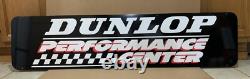 Dunlop Tire Sign Metal Double Sided Performance Center Garage Wall Decor Tools