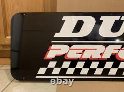Dunlop Tire Sign Metal Double Sided Performance Center Garage Wall Decor Tools