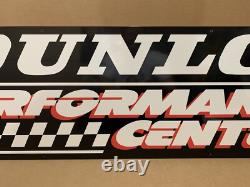 Dunlop Tire Sign Metal Double Sided Performance Center Garage Wall Decor Tools