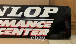 Dunlop Tire Sign Metal Double Sided Performance Center Garage Wall Decor Tools