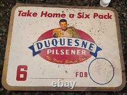 Duquesne Beer Sign- Double Sided! Rare Vintage Price Sign