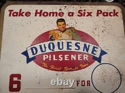 Duquesne Beer Sign- Double Sided! Rare Vintage Price Sign