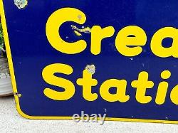 EARLY Beatrice Cream Station DOUBLE SIDED Porcelain Sign 22 x 18 Advertising
