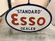 Esso Gasoline Large, Heavy Double Sided Porcelain Dealer Sign, (36x 24) Nice