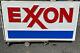 Exxon Gas Station Huge Double Sided Lighted Sign Embossed 8' X55x12