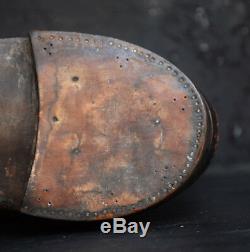 Early 20th century giant shoe with metal double sided repair trade sign